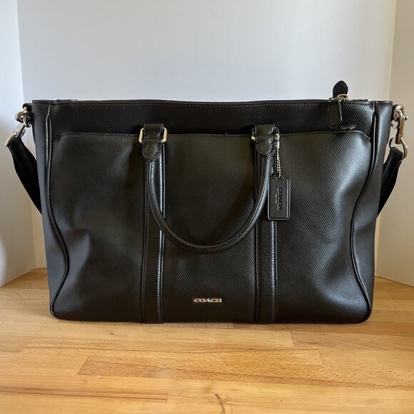 Coach Handbags - COACH Black Leather Metropolitan 2 Way Business Bag 71695 Academia Messenger